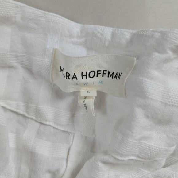 Mara Hoffman Adelina White Midi Wrap Dress Organic Cotton Size Small Preowned - Picture 8 of 12